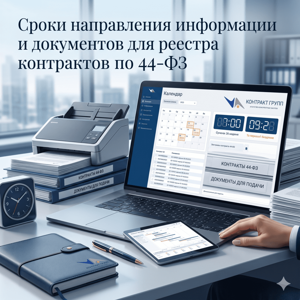 Памятка для заказчиков: сроки направления информации и документов для реестра контрактов по 44-ФЗ